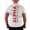 Alpha Industries BACKPRINT T tričko pánske white red c