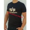 Alpha Industries Basic T Shirt Foil Print Black Gold tričko pánske a