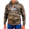 Alpha Industries Basic Hoody Camo pánska mikina olive camo A