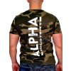 Alpha Industries BACKPRINT T olive camo tričko pánske c