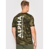 Alpha Industries BACKPRINT T olive camo tričko pánske
