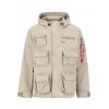 Alpha Industries prechodná bunda HOODED CARGO JACKET vintage sand