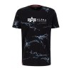Alpha Industries Lightring AOP T tričko pánske Black White D