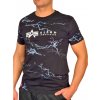 Alpha Industries Lightring AOP T tričko pánske Black White a
