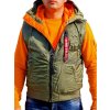 Alpha Industries vesta Hooded MA 1 Vest Sage Green 4
