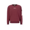 Alpha Industries Organics EMB Sweater mikina pánska Organic Burgundy