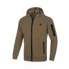 Pitbull West Coast mikina na zips s kapucňou HERMES brown a