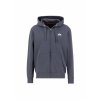 Alpha Industries Basic Zip Hoody SL pánska mikina greyblack d