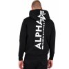 Alpha Industries BACK PRINT ZIP HOODY black pánska mikina