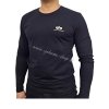 Alpha Industries Basic LS Small Logo Black pánske s dlhým rukávom  1