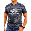 Alpha Industries Basic T Shirt Camo tričko pánske black camo