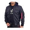 Alpha Industries pánska prechodná bunda MA 1 TT HOOD black black 1