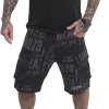 Yakuza cargo šortky ANYONE ALLOVER CARGO CSB 23003 black