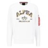 Alpha Industries mikina pánska COLLEGE CAMO Sweater white 1