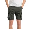 Alpha Industries pánske cargo šortky CREW SHORT greyblack 1