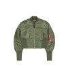 Alpha Industries dámska zimná bunda Waisted MA 1 Wmn mud sage green