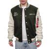 alpha industries zimna bunda varsity air force jacket dark olive 6