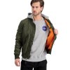 Alpha Industries pánska prechodná bunda MA 1 TT HOOD dark green b