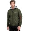 Alpha Industries pánska prechodná bunda MA 1 TT HOOD dark green c
