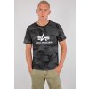 Alpha Industries BAlpha Industries Basic T-Shirt Camo tričko pánske black camo 2