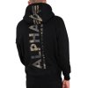 Alpha Industries Back Print Hoody pánska mikina black woodland