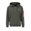 Alpha Industries Back Print Hoody pánska mikina dark olive c