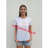 Alpha Industries New Basic T Wmn Foil Print dámske tričko white metalgold