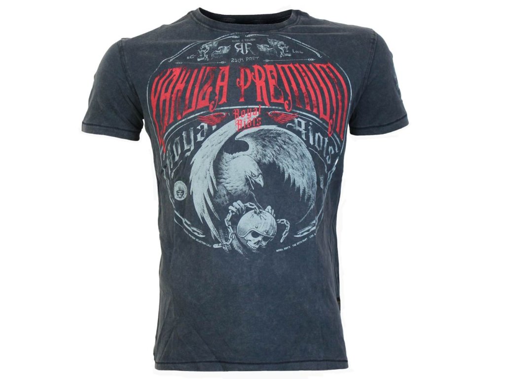Tričko Yakuza Premium 3710 SUPERSOFT Vintage modré, Royal Riot´s 7