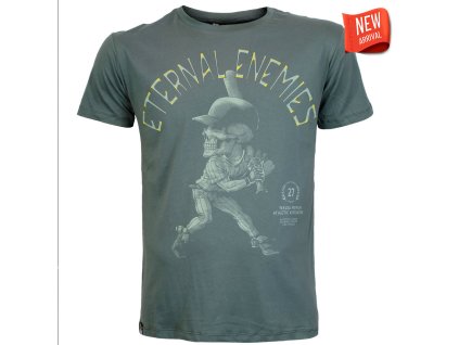 Tričko Yakuza Premium 3900 grey olive, Eternal Enemies, Los Angeles 3