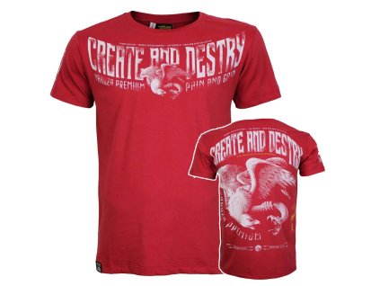 Tričko Yakuza Premium 3905 červené Create and Destroy, Pain and Gain Los Angeles 9