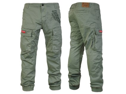 kalhoty Yakuza Premium Selection cargo 3854 zelené olivové
