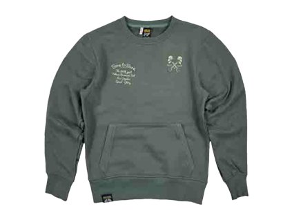 Mikina Yakuza Premium 3921 Born to Burn šedá olivová 1