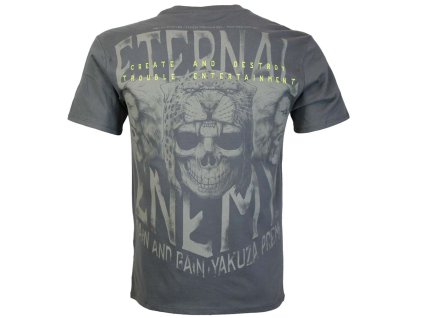 Tričko Yakuza Premium 3903 šedé Eternal Enemy, Pain and Gain Los Angeles 6