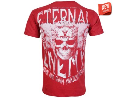 Tričko Yakuza Premium 3903 červené Eternal Enemy, Pain and Gain Los Angeles 2