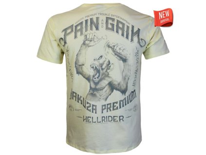 Tričko Yakuza Premium 3909 žluté Pain and Gain, Hellrider 3