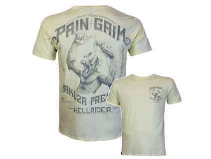 Tričko Yakuza Premium 3909 žluté Pain and Gain, Hellrider 6