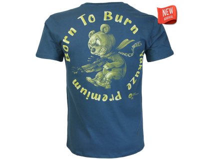 Tričko Yakuza Premium 3908 modré Born to Burn 2