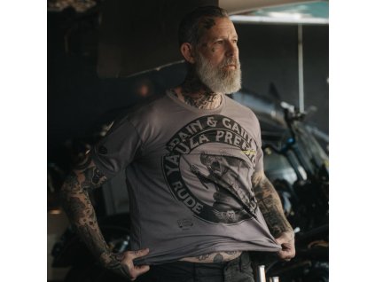 Tričko Yakuza Premium 3907 lila matt Rude and Rough, Pain and Gain Los Angeles 10