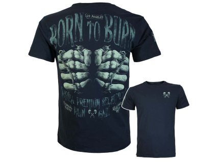 Tričko Yakuza Premium 3915 tmavě modré Pain and Gain, Born to Burn 5