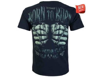 Tričko Yakuza Premium 3915 tmavě modré Pain and Gain, Born to Burn 2
