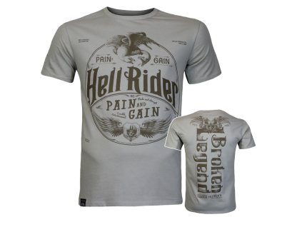 Tričko Yakuza Premium 3912 šedé Pain and Gain, Hell Rider 5