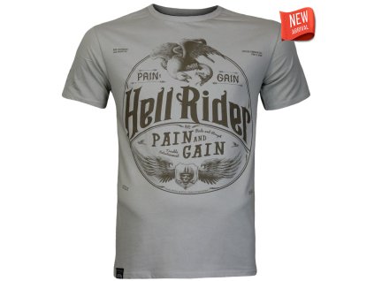 Tričko Yakuza Premium 3912 šedé Pain and Gain, Hell Rider 2