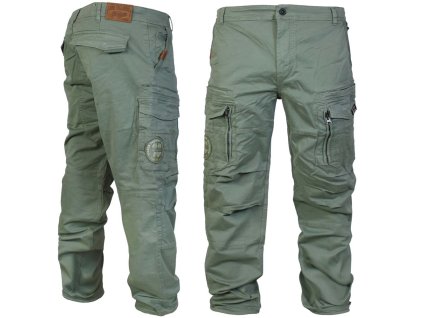 kalhoty Yakuza Premium Selection cargo 3953 zelené olivové 1