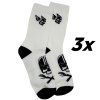 Sada pánských bílých ponožek Yakuza Premium Selection 3882 White Socks d