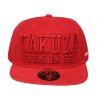 Červená snapback kšiltovka Yakuza Premium 2160R s červenou gotickou 3D výšivkou. b