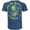 Tričko Yakuza Premium 3908 modré Born to Burn 3