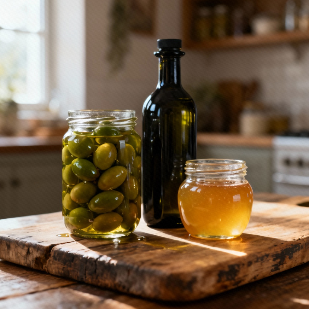 Jak správně skladovat olivy, olivový olej a med