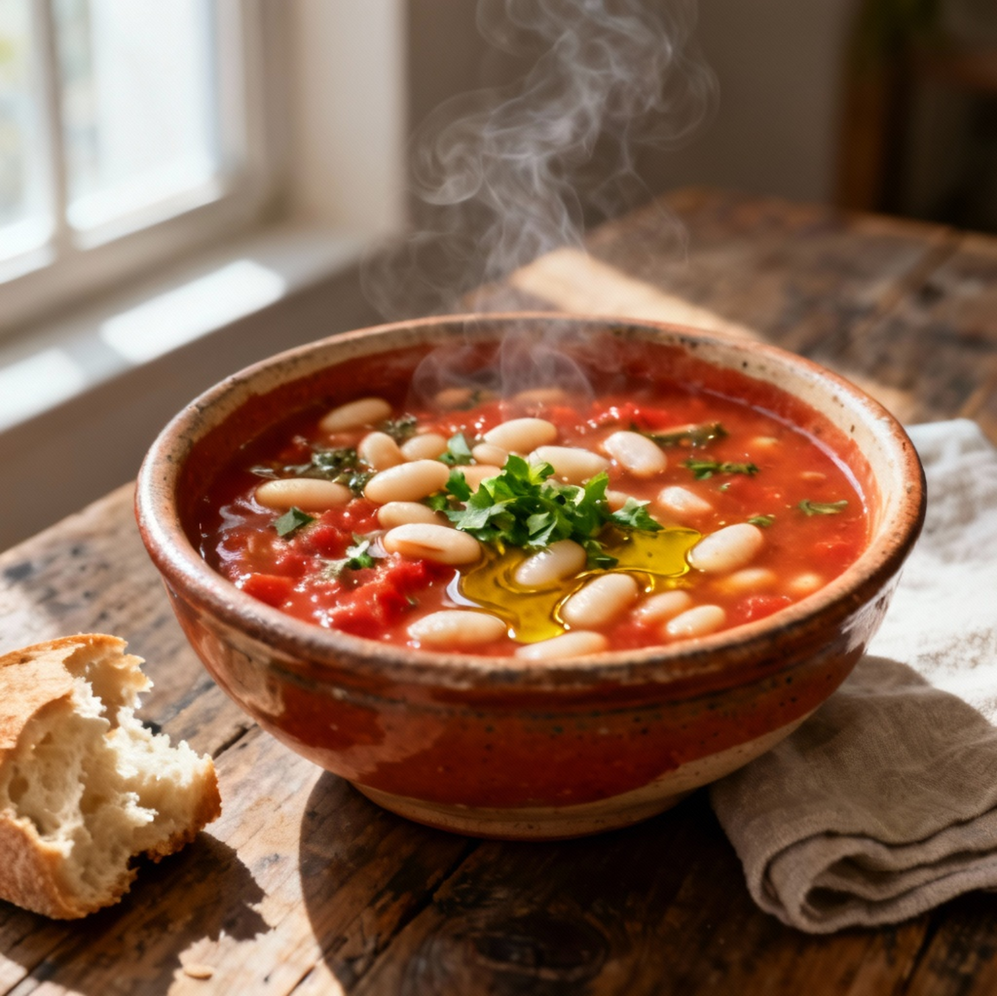 Tradiční řecká polévka Fasolada