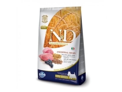 Farmina N&D dog AG adult mini, lamb, spelt, oats & blueberry 7 kg