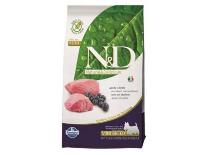 Farmina N&D dog PRIME (GF) adult mini, lamb & blueberry 2,5 kg